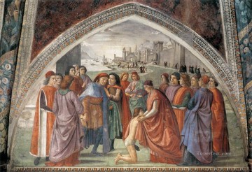 ドメニコ・ギルランダイオ Painting - 世俗的な品の放棄 ルネッサンス フィレンツェ ドメニコ ギルランダイオ